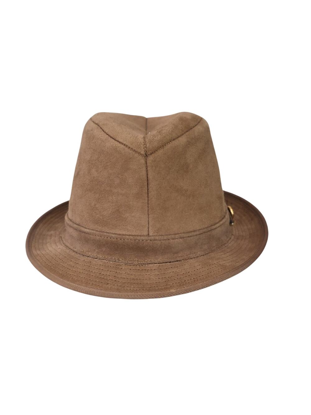 Howards Brown Suede Fedora Hat Size 7 Vintage